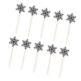 thumbnail image 4 of Decoración de cupcakes Macarena de nieve negro 10 piezas, 4 of 7