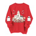 thumbnail image 4 of Meichang Womens Halloween Sweatshirt Ghost Graphic Crewneck Pullover Fall Casual Long Sleeve Holiday Sweatshirts, 4 of 5