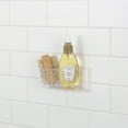 thumbnail image 5 of Bath Bliss Medium Suction Cup Plastic Shower Organizer, Clear, 5 of 9