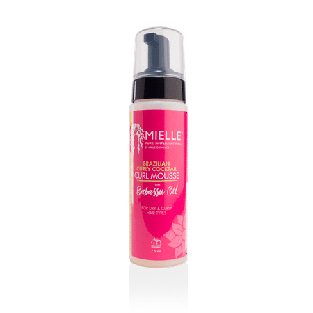 Mielle Organics Brazilian Curly Cocktail Curl Mousse w/ Babassu Oil 7.5 oz, Curl Enhancing