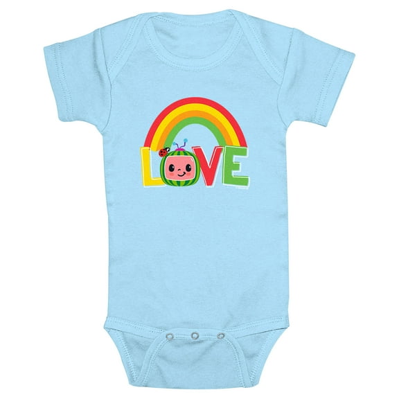 Infant's CoComelon Love Rainbow Watermelon Logo  Bodysuit