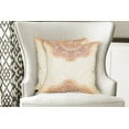 thumbnail image 4 of Ambesonne Mandala Throw Pillow Cover 2 Pack, Oriental Vintage Art, 20", Beige and Burnt Orange, 4 of 6