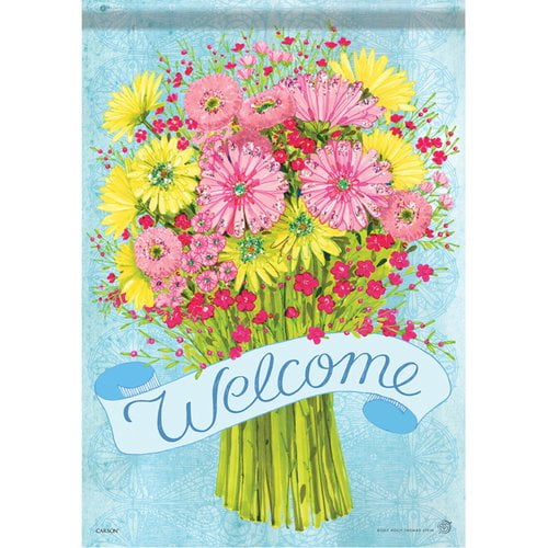 Carson Home Accents Spring Bouquet 2-Sided Polyester Garden Flag