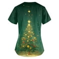 thumbnail image 3 of Christmas Scrub Tops Women Cute Xmas Print Short Sleeve Nurse Working Uniforms Christmas Soft Stretchy Holiday T Shirts, 3 of 4