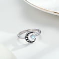 thumbnail image 2 of Coachuhhar Crescent Moon Rings 925 Sterling Silver Moonstone/Cubic Zirconia Rings Adjustable Open Rings Engagement Rings Moon Jewelry Gift for Women, 2 of 6