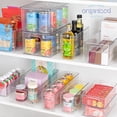 thumbnail image 7 of primebox Plastic Food Storage 6 Pack Clear Container Bin with Handles for Organizing Kitchen, Pantry, Refrigerator, Freezer, Pantry, Cabinet, Closet, Bathroom. 10”x4”x6”, 7 of 7