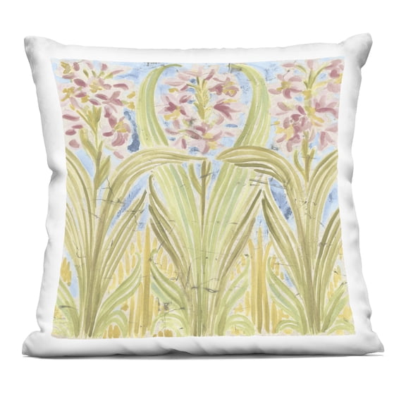Stupell Industries Palau Tile Florals Decorative Printed Throw Pillow design by June Erica Vess, 18 x 7 x 18