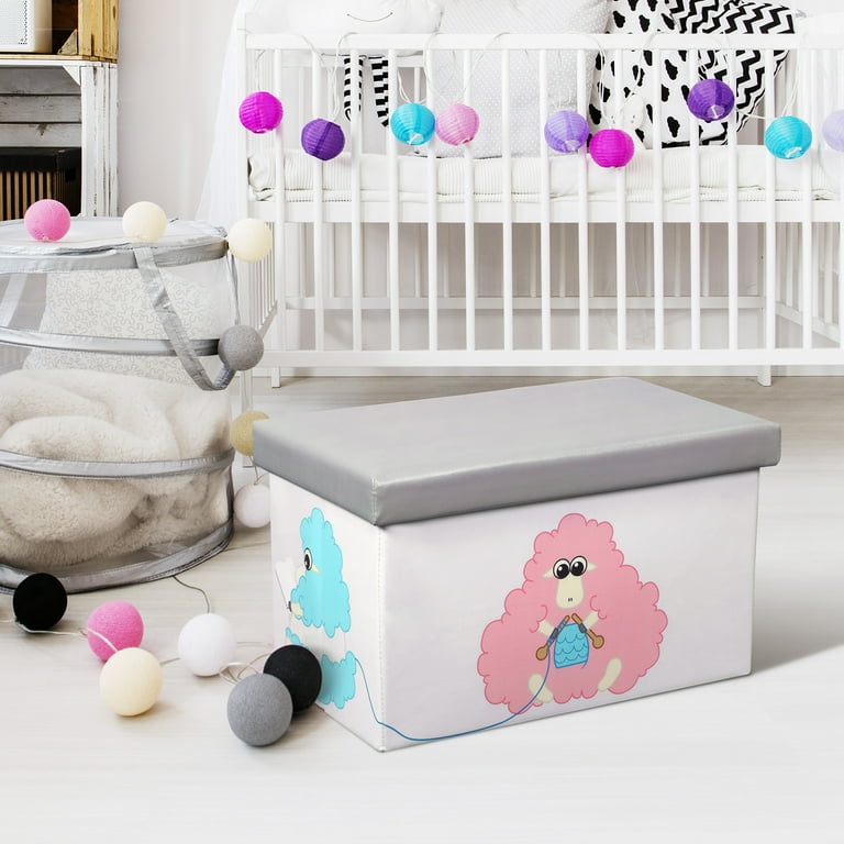 Otto & Ben 23 Inch Toy Storage Chest Organizer, Sheep and