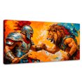 thumbnail image 1 of Cuadro Decorativo Canvas Gladiador Vs León 140x70, 1 of 4