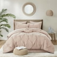 thumbnail image 1 of Grace Living Davonte Polyester Comforter Set - Pinch Pleated Pintuck, Solid Neutral Color, 1 of 9