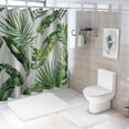thumbnail image 7 of Orinice Tropical Leaves Shower Curtain Green Palm Banana Leaf Plant Botanical Shower Curtain for Bathroom Waterproof Polyester Fabric Bathroom Curtain  36x72, 7 of 7