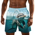 thumbnail image 4 of XFeng Men's 2 in 1 Swim Trunks, Print Board Shorts with Compression Liner, Quick Dry Beach Swim Shorts with Pockets, 4 of 4