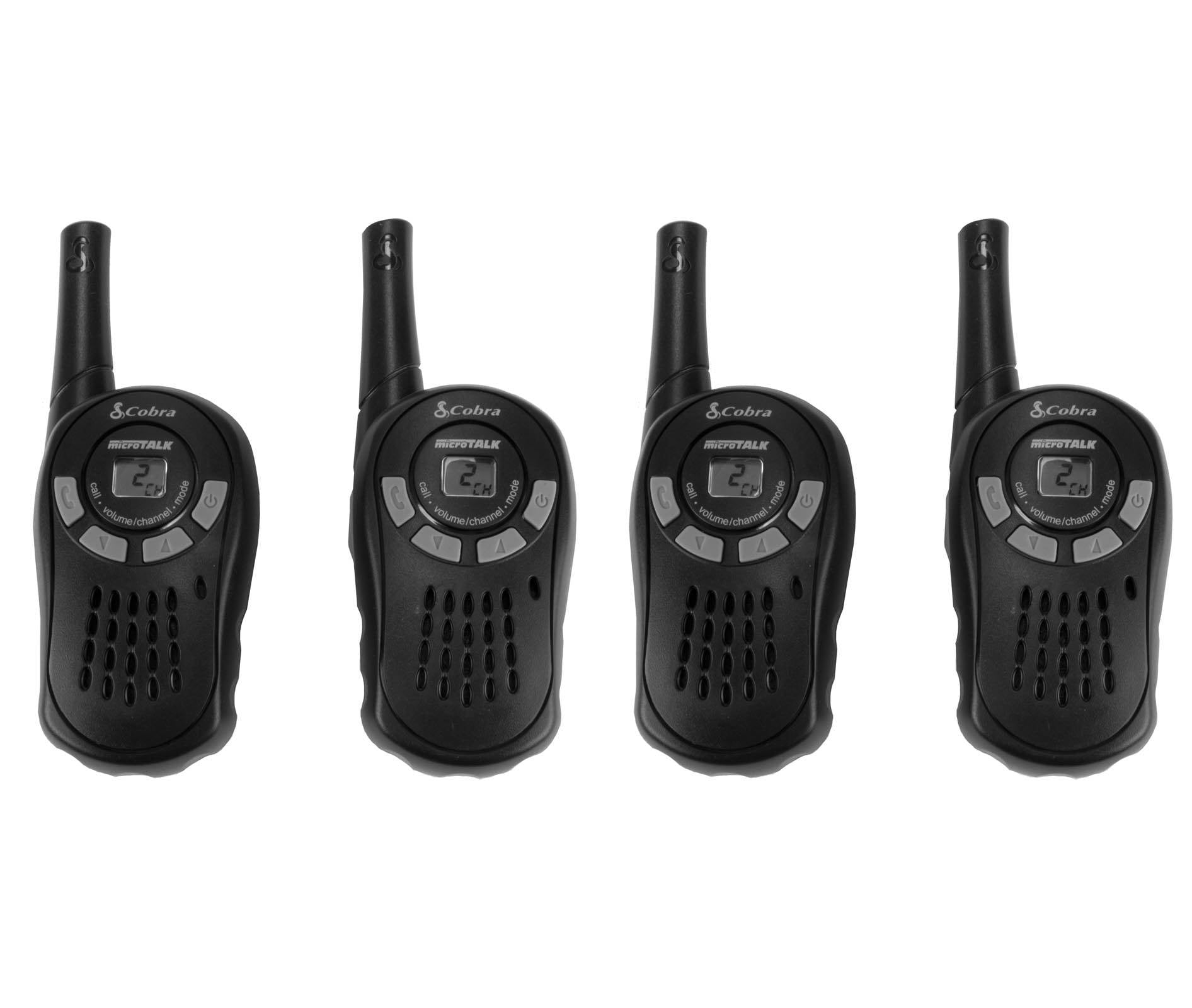 4 COBRA MicroTalk CX101A 16Mile 22Channel GMRS FRS 2Way Walkie