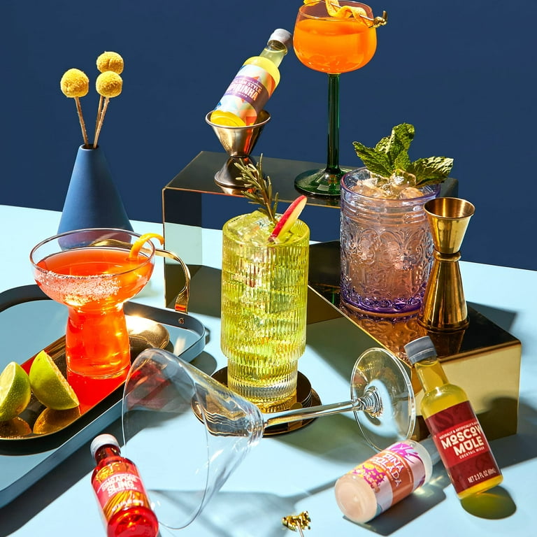 Thoughtfully Cocktails, Global Cocktail Mixer Set, Vegan And Vegetaria Flavors Margarita Moscow Mule And More Set Of 12 Contains No Alcohol 30718721654847