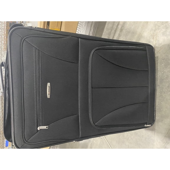 ROCKLAND 28 INCH FASHION SOFTSIDE UPRIGHT LUGGAGE EXPANDABLE - BLACK