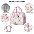 thumbnail image 4 of Pink Lunch Bag for Women Reusable Insulated Lunch Bags, Leakproof Cooler Food Lunch Tote Bag, Large Capacity Cute Lunch Box for Work School Travel Picnic, 4 of 7