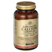 Solgar Advanced Calcium Complex + Vitamins D3, K2, Zinc, Boron, 120 Tablets