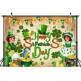 thumbnail image 5 of 10 x 8 ft St. Patrick's Day Backdrop Decoration, St. Patrick's Day Supplies, Retro Green Lucky Shamrock RaINbow Irish Props Photo Party Background Banner, 5 of 5