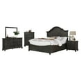 thumbnail image 1 of Rustic Gray Wood 5pc Eastern King Bedroom Set, 1 of 12