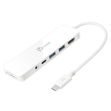 j5create USB-C® Multi-Port Hub, White, JCD373