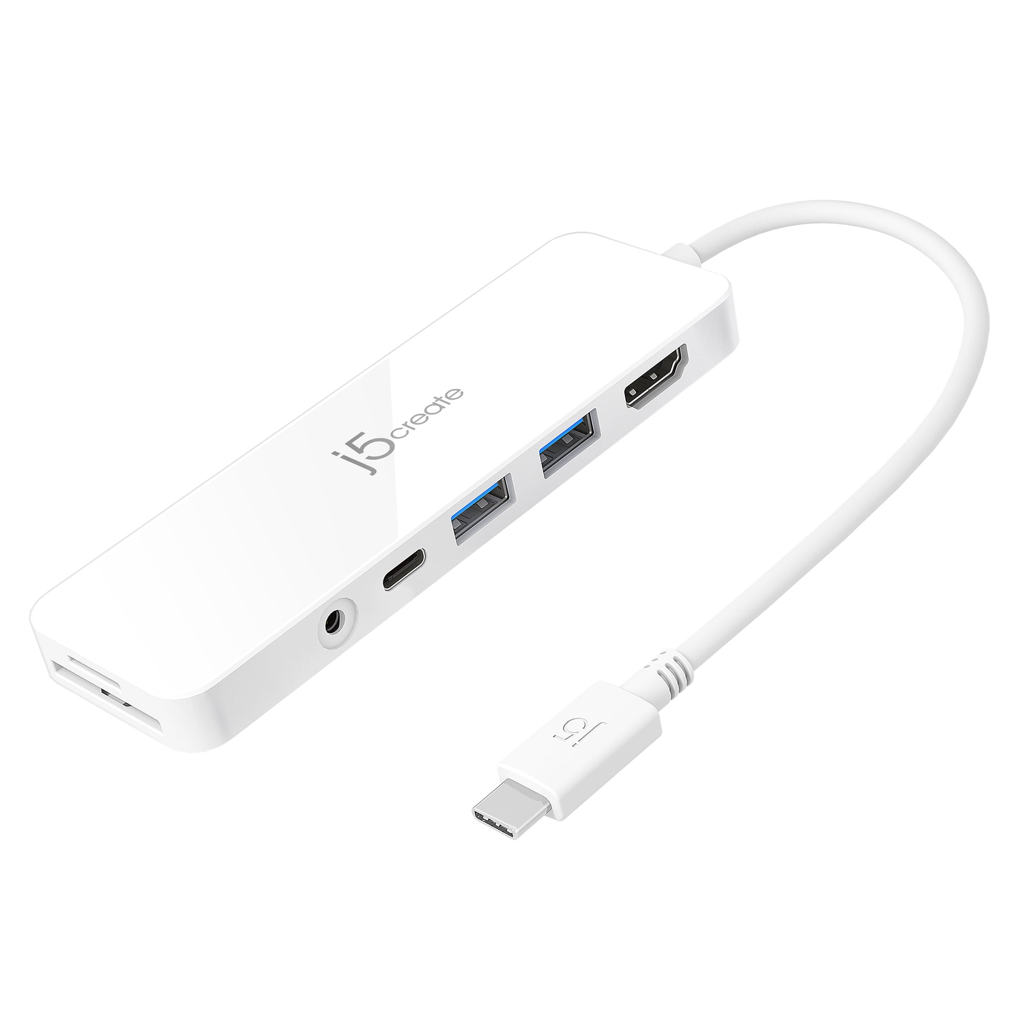 j5create USB-C® Multi-Port Hub, White, JCD373