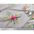 thumbnail image 3 of Soimoi Poly Georgette Fabric Leaves & Anemone Flower Print Sewing Fabric Yard 52 Inch Wide, 3 of 3