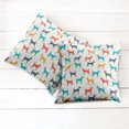 thumbnail image 2 of Ambesonne Colorful Throw Pillow Cover 2 Pack, Retro Dog, 24", Grey Red Teal, 2 of 6