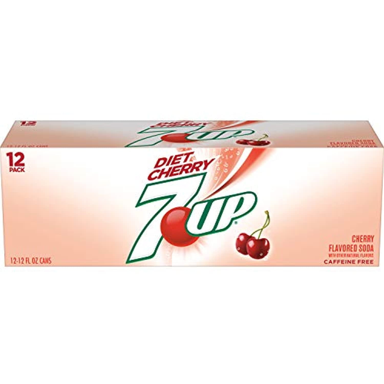 (2 pack) 7Up Diet Cherry Flavored Lemon Lime Soda, 12 Fl Oz (Pack Of 12)