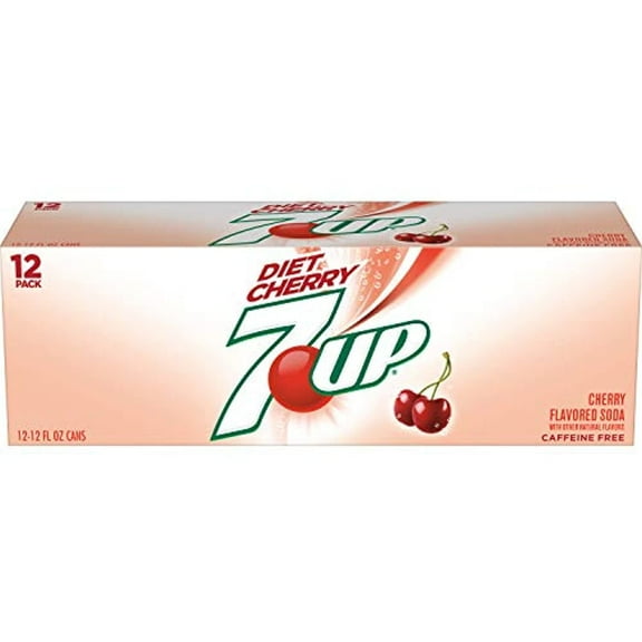 7Up Diet Cherry Flavored Lemon Lime Soda, 12 Fl Oz (Pack Of 12)