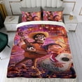 thumbnail image 4 of Sueño de COCO Conjunto de sábanas temático, trío de piezas, cómodo y amigable con la piel, diseño único, regalo de decoración para el hogar para familiares, amigos y fans,135cm *200cm, 4 of 6
