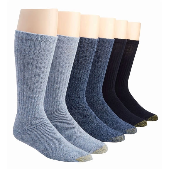 Gold Toe Men's Harrington Casual Crew Socks, 6 Pairs
