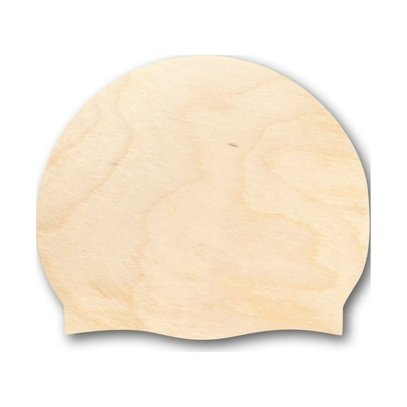 Unfinished Wood Plain Swim Cap Shape - Craft - up to 46" DIY 3" / 1/8"