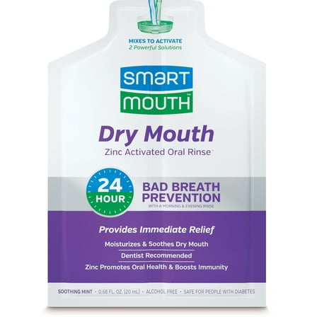 SmartMouth Dry Mouth Rinse Single Pack – 50 Pack