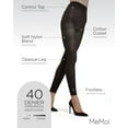 thumbnail image 3 of MeMoi Control Top Semi-Opaque Footless Tights - Womens - Female (Medium/Large, Black), 3 of 7