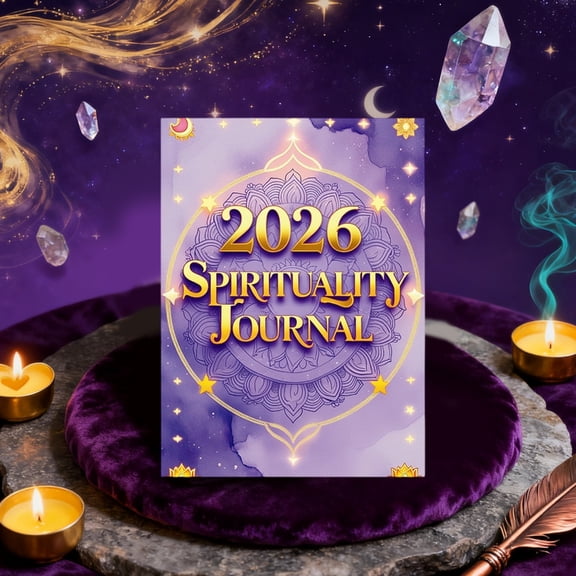 TerraVbie Spiritual Journal 68 Pages for Mental Wellness Tracking