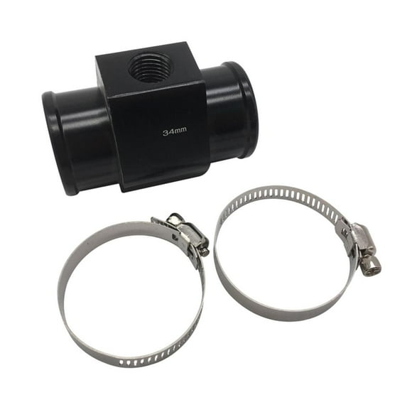 34mm " Hose Attachment Adapter Coolant Temperature Gauge Sensor - Includes Hose Clamps