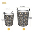 thumbnail image 3 of Rateoe Bulldog Print Pattern Round Laundry Hamper Basket, Tall Hamper Basket for Blanket Storage, Nursery Clothes Hamper for Laundry in Bedroom and College Dorm-Small, 3 of 6
