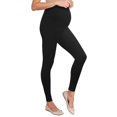 thumbnail image 2 of Women's Super Comfy Maternity Leggings LM48224X 8826 BLACK 1X, 2 of 2