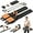 Black, variant on Pilates Board, Multifunctional Abdominal Plate Sets, Detachable Ab Trainer Machine for Home, 6 in 1 Pilates Sliding Board, Foldable Pilates Reformer for Women Core Workouts