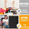 thumbnail image 5 of SpaceAid Double Laundry Hamper 2 Section with Lid and Removable Laundry Bags, 160L Clothes Basket, Black, 5 of 7