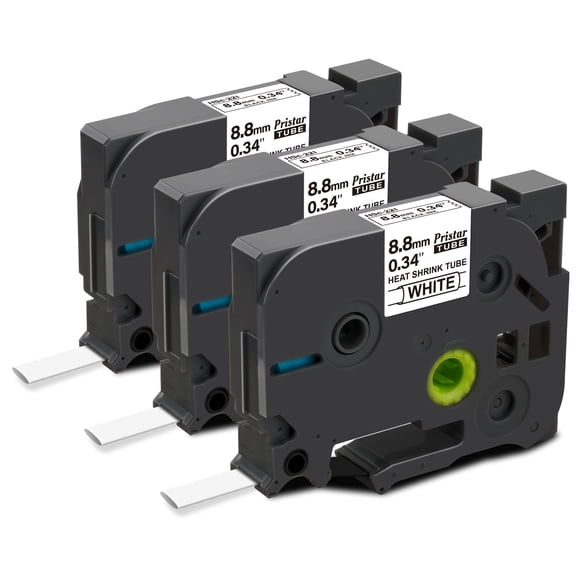 Cinta de etiquetas Pristar de repuesto para Brother HSE-221 8,8 mm 1,5 m