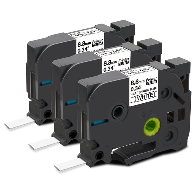 Cinta de etiquetas Pristar de repuesto para Brother HSE-221 8,8 mm 1,5 m