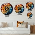 thumbnail image 4 of Designart "Mosaic of Colorful Vinyl Records II" Music Oversized Wall Clock, 4 of 5