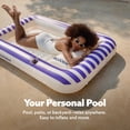 thumbnail image 2 of Tumbona inflable para broncearse para piscina Float SLOOSH 4 en 1, color azul marino, 2 of 7