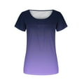 thumbnail image 3 of Fesfesfes Ladies Tops Women Fashion Printed Casual Round Neck Short Sleeve Loose T-Shirt Blouse Tops Womens Tops Casual L(US:8), 3 of 5