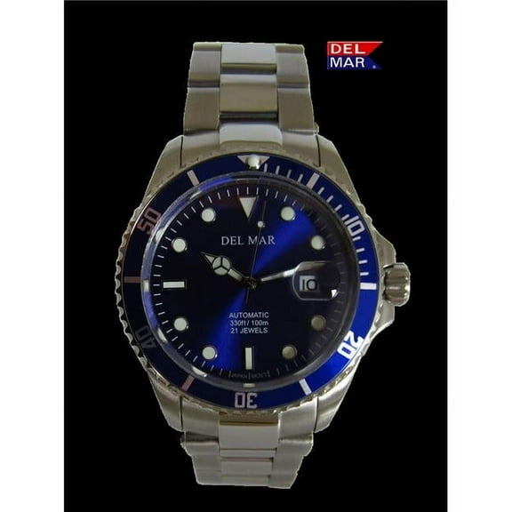 Emtech La Costa Co 50391 Del Mar Men's Premier Automatic Watch Blue Dial, Stainless Steel Band 1