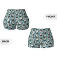 thumbnail image 3 of Sikiie PUG HEAD And Flower Print Workout Shorts Women Scrunch Butt Gym Shorts Seamless High Waist Tummy Control Yoga Biker Athletic Shorts, 3 of 5