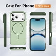 thumbnail image 2 of Magnetic Case For IPhone 17 Pro Max (6.9"),Compatible With MagSafe,Heavy-Duty Shockproof, Electroplated Dual Color Magnetic Phone Cover,Green,For iPhone 17 Pro Max, 2 of 9
