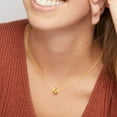 thumbnail image 3 of Ross-Simons Italian 14kt Yellow Gold Textured Love Knot Necklace, Women's, Adult, 3 of 6