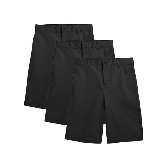 3-Pack Boy's Stretch Slim Fit School Uniform Twill Shorts